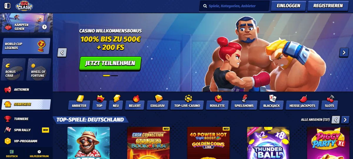 BigClash homepage online casino mit giropay einzahlung