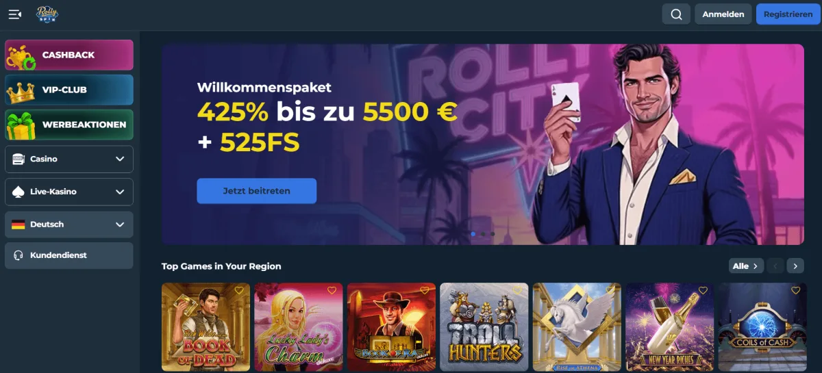 RollySpin homepage sportwetten mit giropay